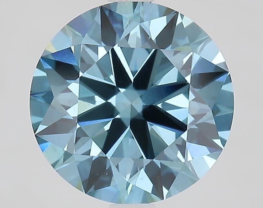 2.81 Ct. Fancy Vivid Blue Round Lab Grown Diamond