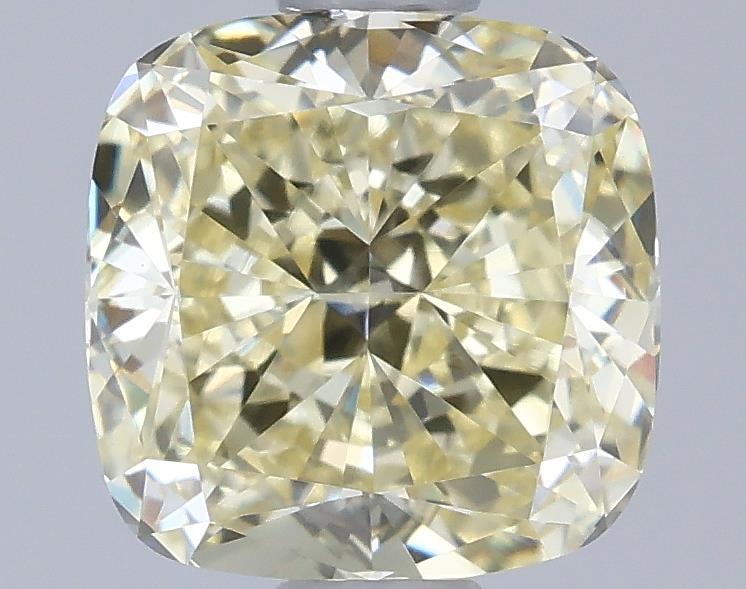 1.08 Ct. Fancy Light Yellow Cushion Lab Grown Diamond