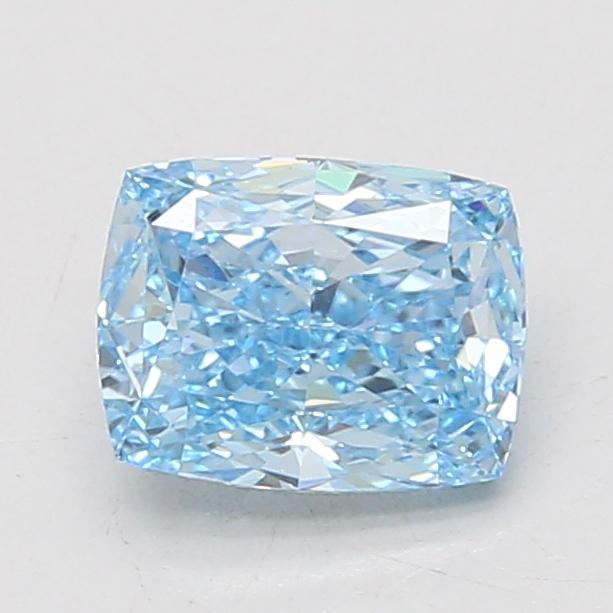 1.53 Ct. Fancy Vivid Blue Cushion Lab Grown Diamond