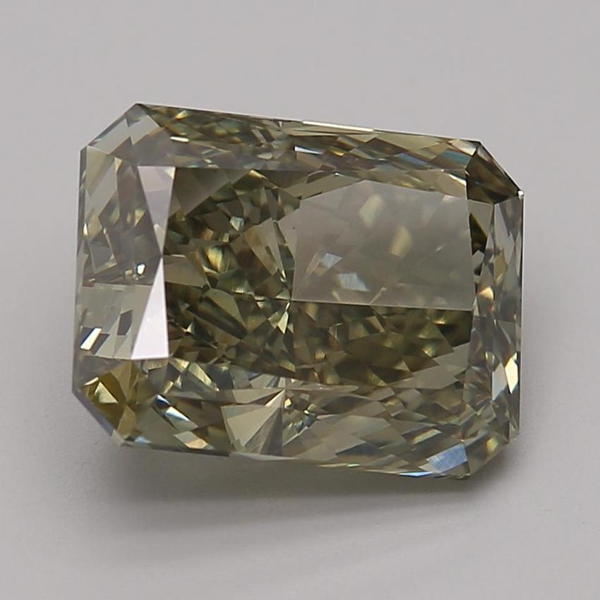 4.28 Ct. Fancy Intense Green Radiant Lab Grown Diamond
