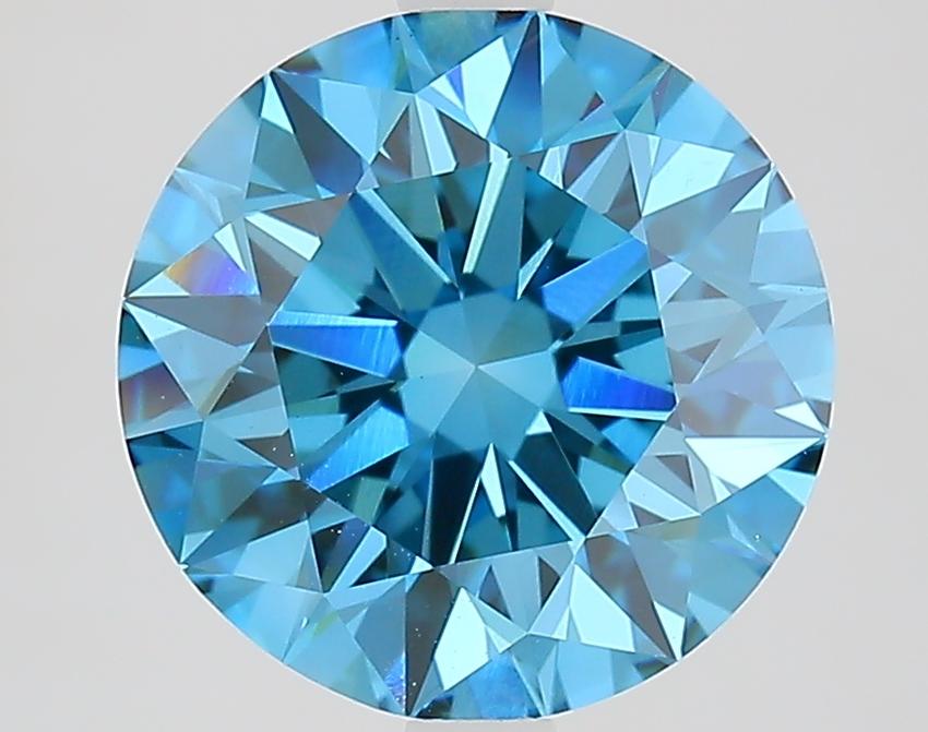 3.51 Ct. Fancy Vivid Blue Round Lab Grown Diamond