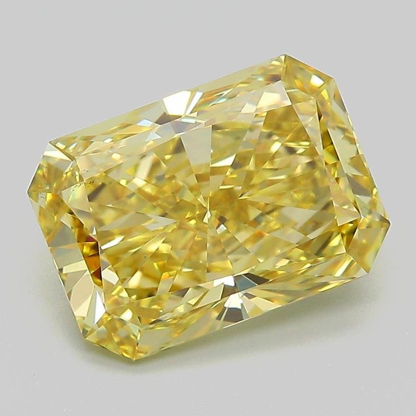 3.74 Ct. Fancy Intense Yellow Radiant Lab Grown Diamond