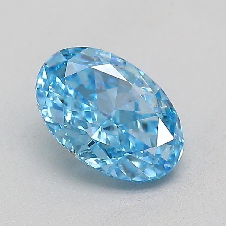 0.53 Ct. Fancy Vivid Blue Oval Lab Grown Diamond