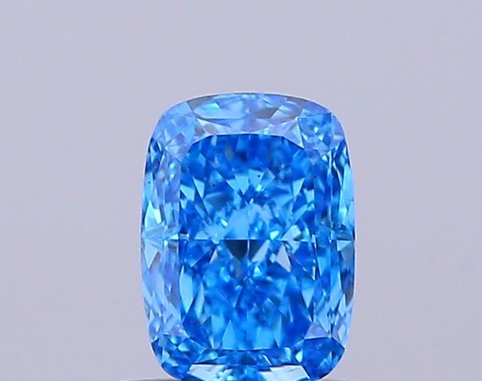 1.01 Ct. Fancy Vivid Blue Cushion Lab Grown Diamond