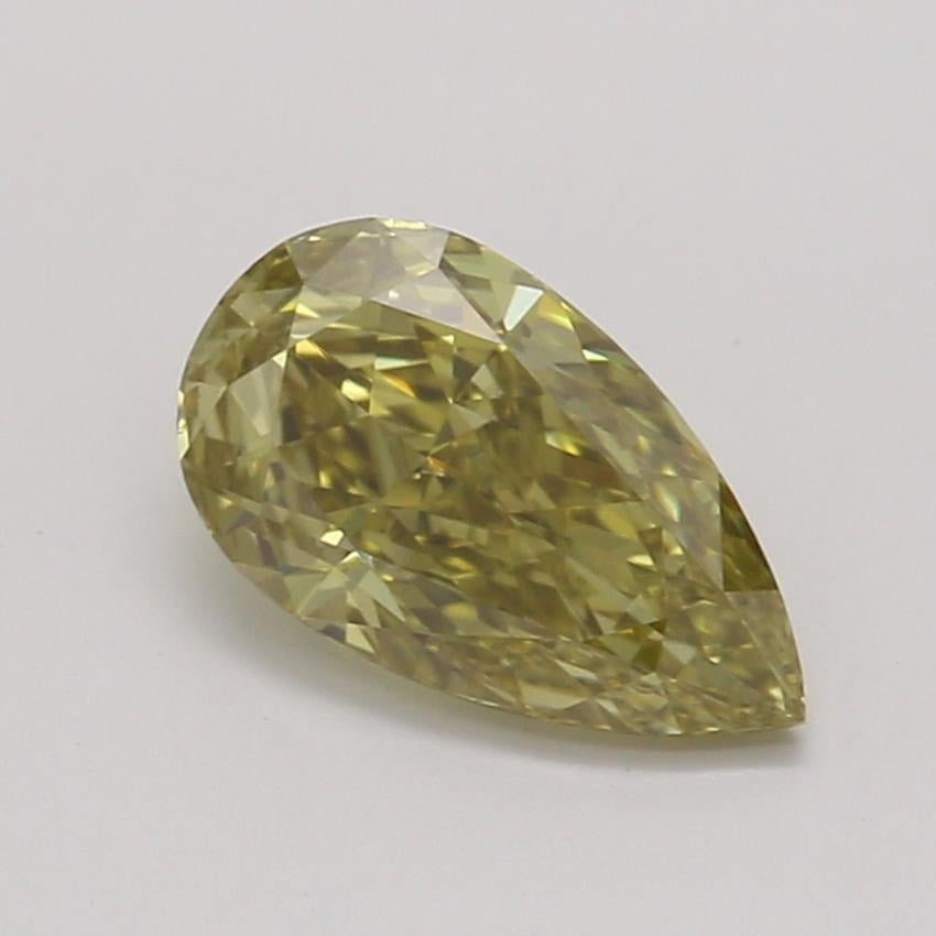 0.51 Ct. Fancy Deep Brownish Greenish Yellow Pear Diamond