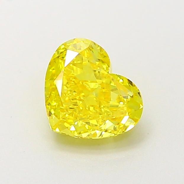 0.85 Ct. Fancy Vivid Yellow Heart Lab Grown Diamond