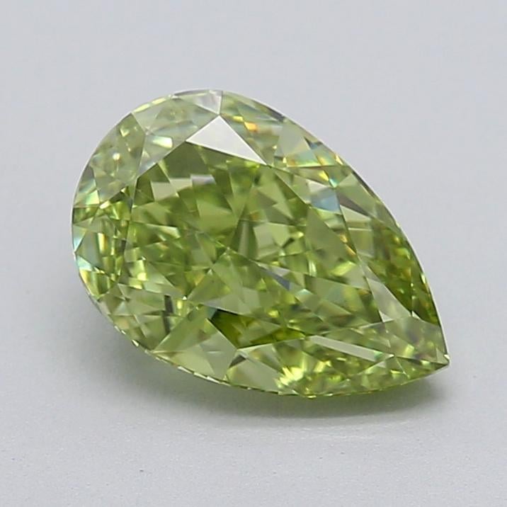 1.53 Ct. Fancy Vivid  Green Pear Lab Grown Diamond