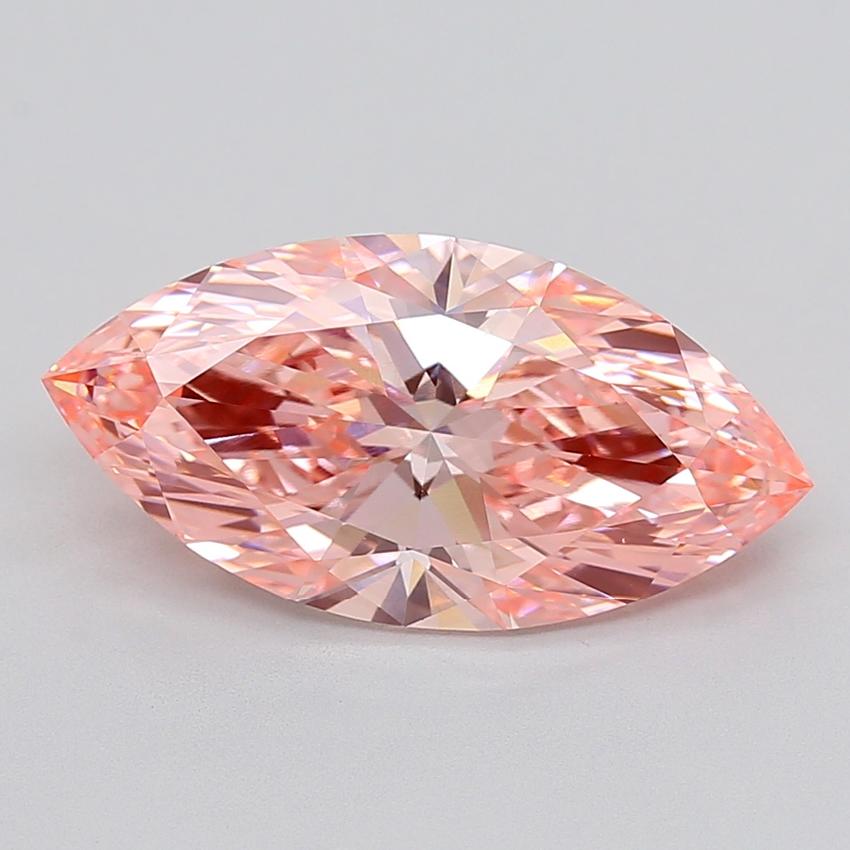 5.09 Ct. Fancy Vivid  Pink Marquise Lab Grown Diamond