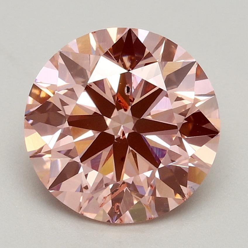 2.00 Ct. Fancy Intense Pink Round Lab Grown Diamond