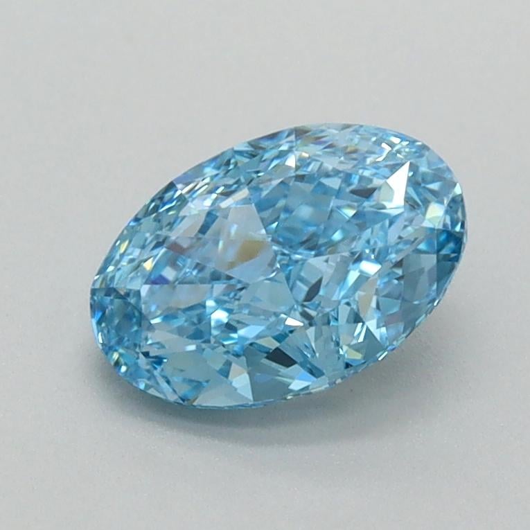 1.02 Ct. Fancy Vivid  Blue Oval Lab Grown Diamond