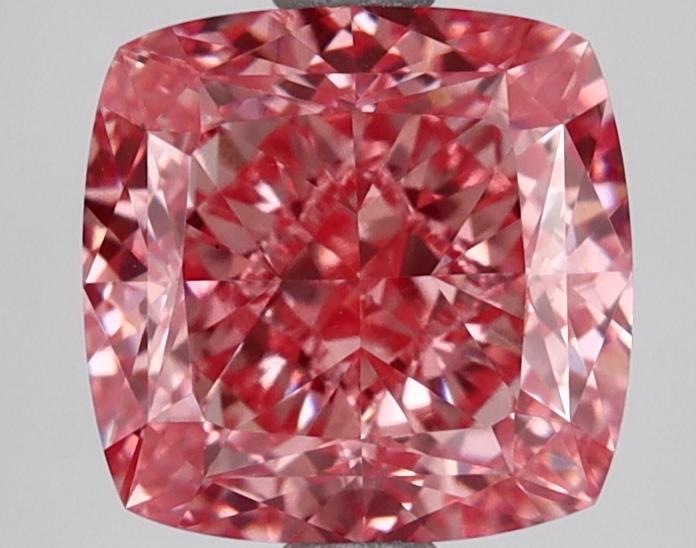2.63 Ct. Fancy Vivid Pink Cushion Lab Grown Diamond