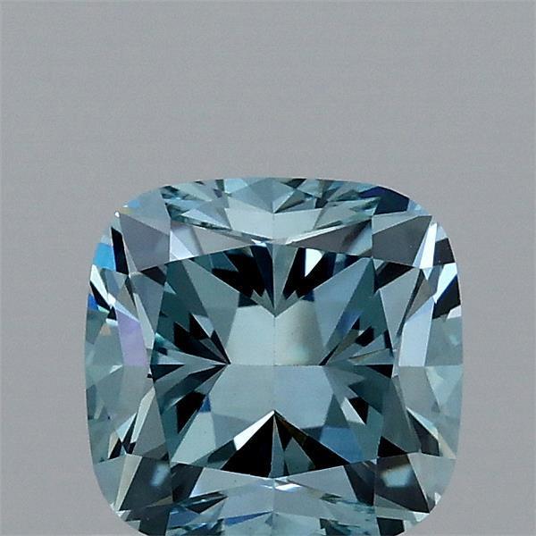 1.20 Ct. Fancy Vivid  Blue Cushion Lab Grown Diamond
