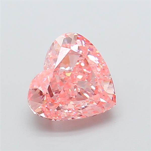 1.63 Ct. Fancy Vivid  Pink Heart Lab Grown Diamond
