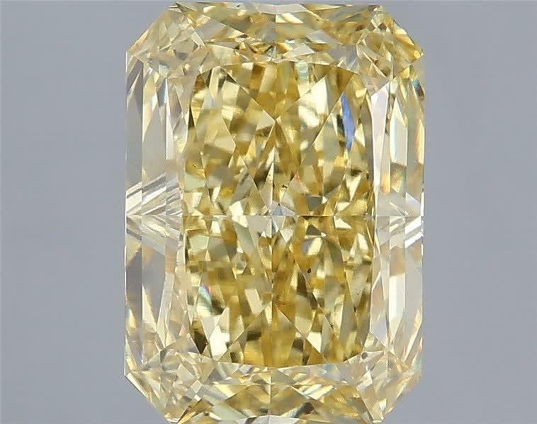 3.59 Ct. Fancy Intense Yellow Radiant Lab Grown Diamond