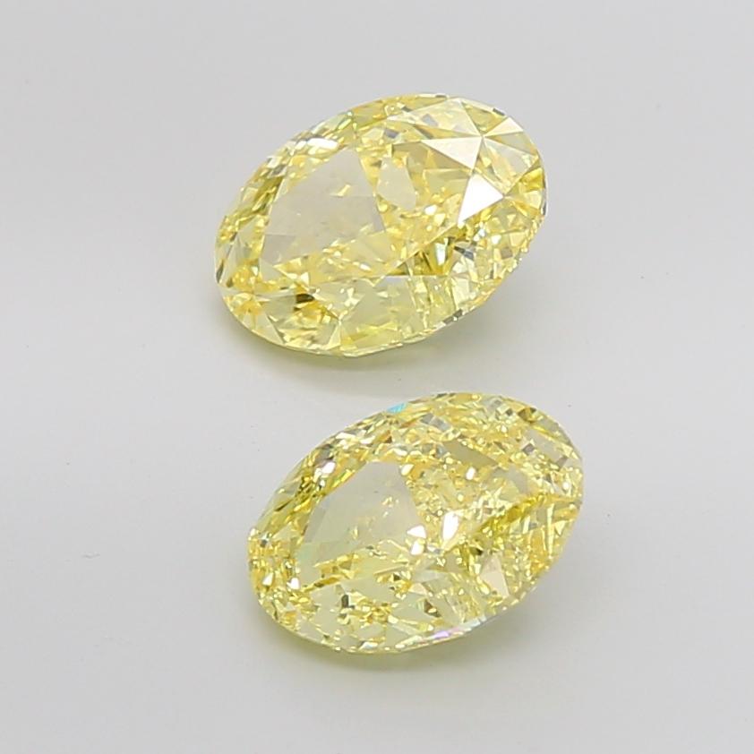 3.02 Ct. Fancy Vivid Yellow Oval Lab Grown Diamond