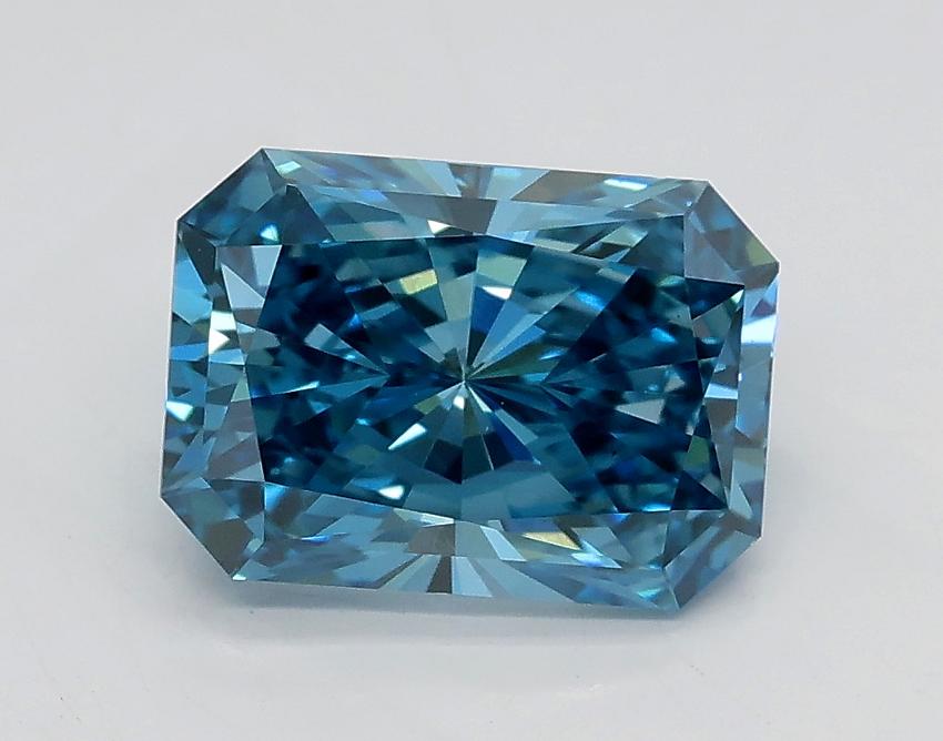 1.55 Ct. Fancy Vivid Blue Radiant Lab Grown Diamond