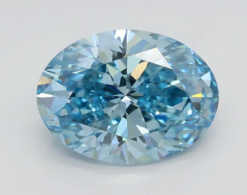 2.01 Ct. Fancy Vivid Blue Oval Lab Grown Diamond