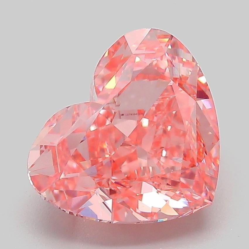 4.10 Ct. Fancy Vivid  Pink Heart Lab Grown Diamond