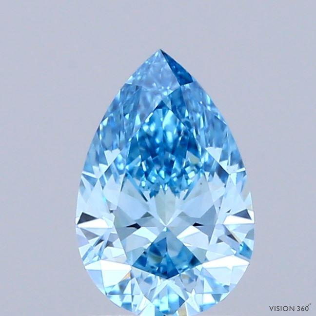 1.03 Ct. Fancy Vivid Blue Pear Lab Grown Diamond