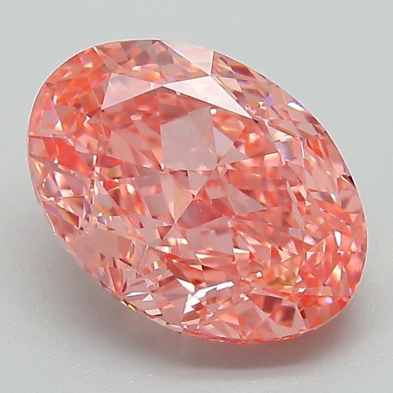 3.03 Ct. Fancy Vivid Pink Oval Lab Grown Diamond