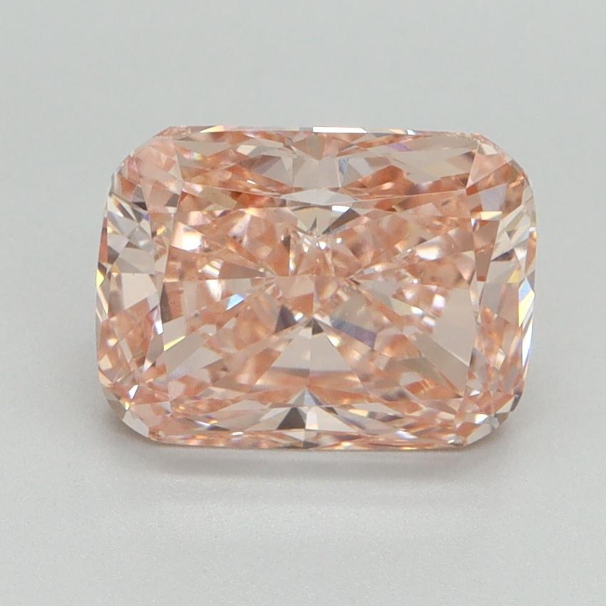 2.58 Ct. Fancy Vivid Pink Cushion Lab Grown Diamond