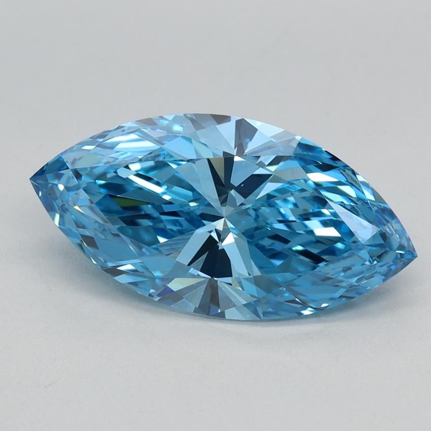 2.02 Ct. Fancy Vivid Blue Marquise Lab Grown Diamond