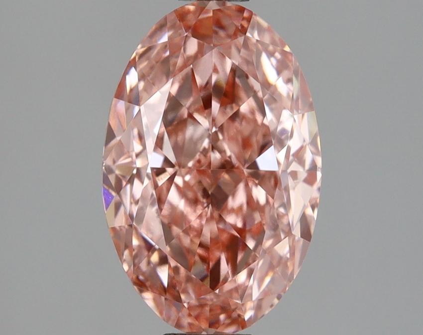 2.06 Ct. Fancy Vivid Pink Oval Lab Grown Diamond