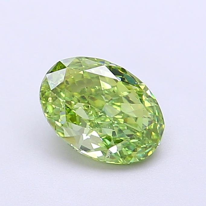 1.00 Ct. Fancy Intense Green Oval Lab Grown Diamond