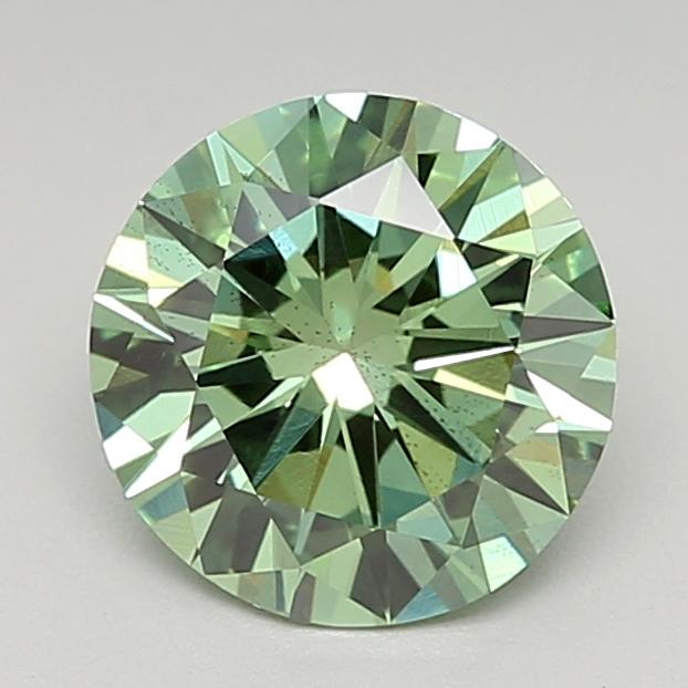 1.00 Ct. Fancy Vivid  Green Round Lab Grown Diamond