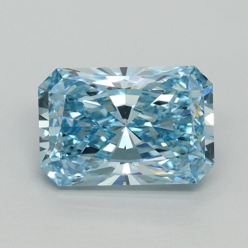 5.10 Ct. Fancy Vivid Blue Radiant Lab Grown Diamond