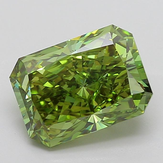 6.01 Ct. Fancy Vivid  Green Radiant Lab Grown Diamond