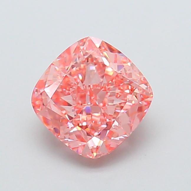 1.84 Ct. Fancy Vivid Pink Cushion Lab Grown Diamond