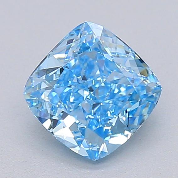 1.03 Ct. Fancy Vivid  Blue Cushion Lab Grown Diamond