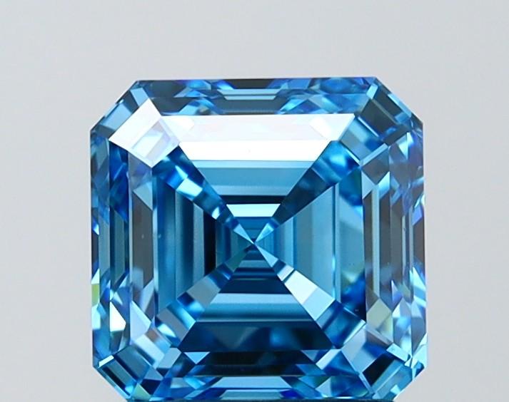 2.00 Ct. Fancy Vivid  Blue Asscher Lab Grown Diamond