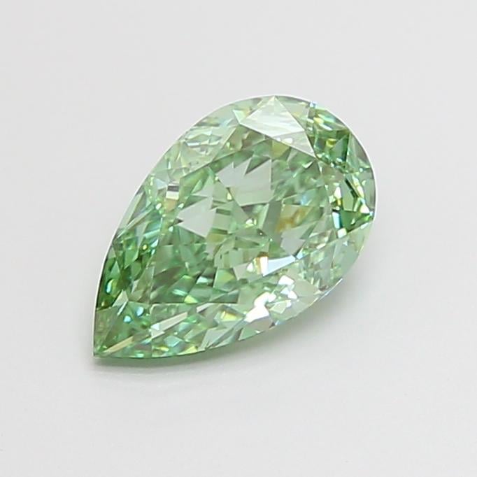 1.30 Ct. Fancy Vivid  Green Pear Lab Grown Diamond