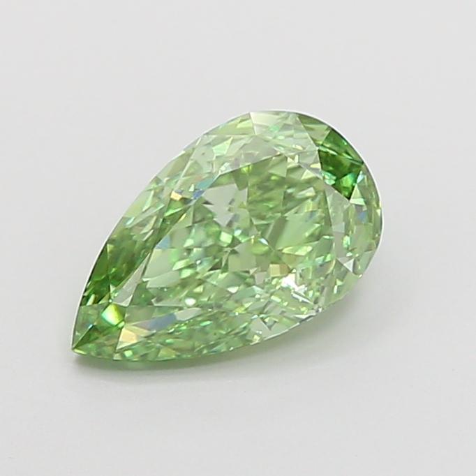 1.28 Ct. Fancy Vivid  Green Pear Lab Grown Diamond