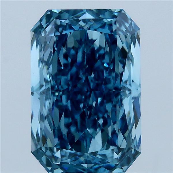 3.08 Ct. Fancy Vivid Blue Radiant Lab Grown Diamond