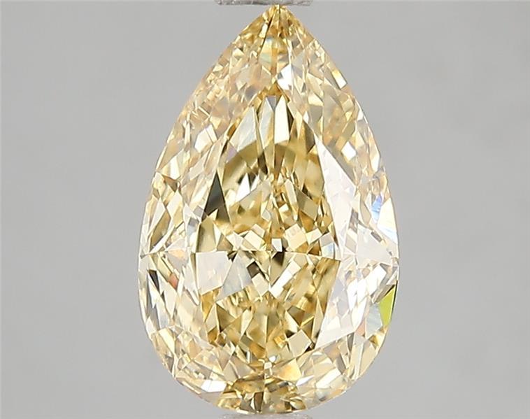 2.06 Ct. Fancy Vivid Yellow Pear Lab Grown Diamond