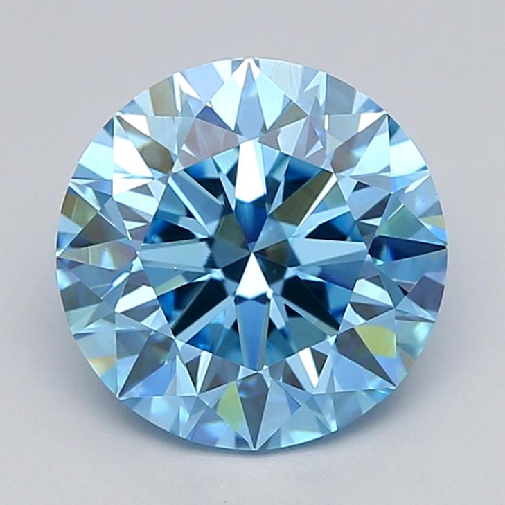 1.99 Ct. Fancy Vivid  Blue Round Lab Grown Diamond