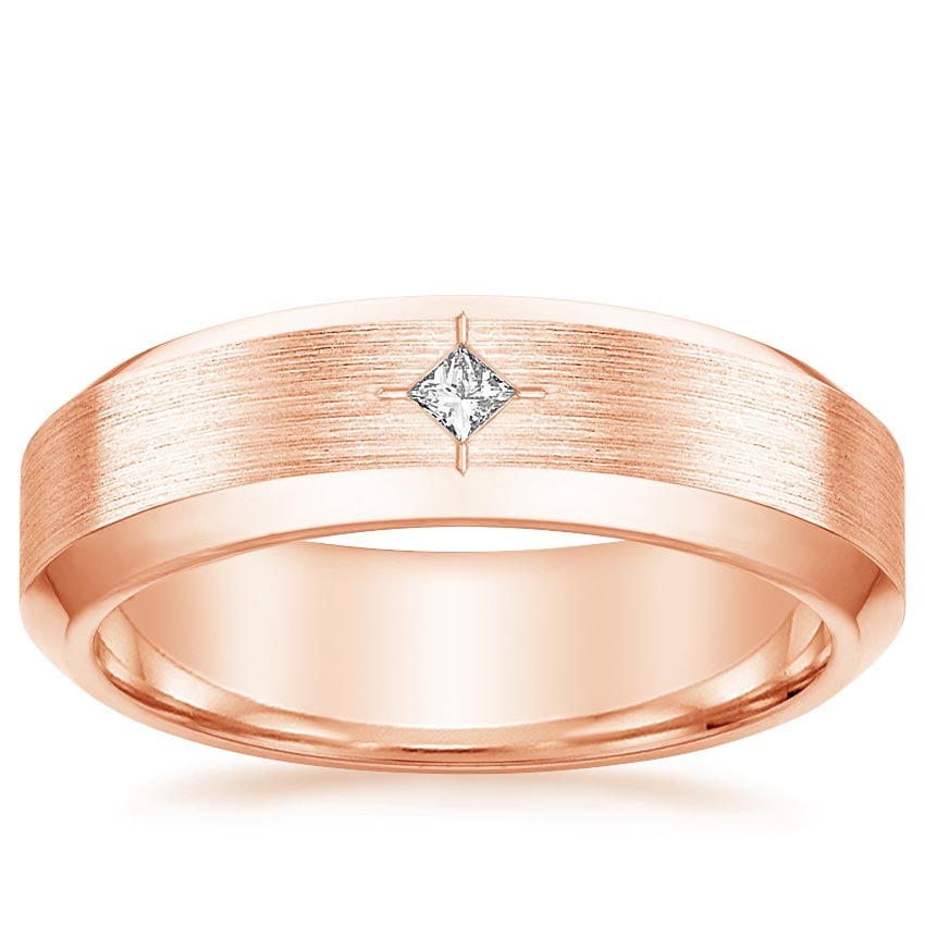 Rose gold diamond engagement ring with surprise diamond details