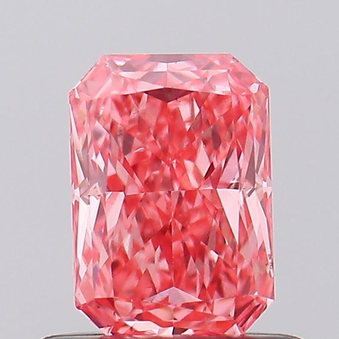 0.63 Ct. Fancy Vivid Pink Radiant Lab Grown Diamond