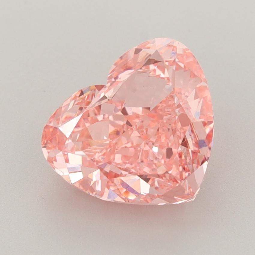 2.54 Ct. Fancy Vivid  Pink Heart Lab Grown Diamond