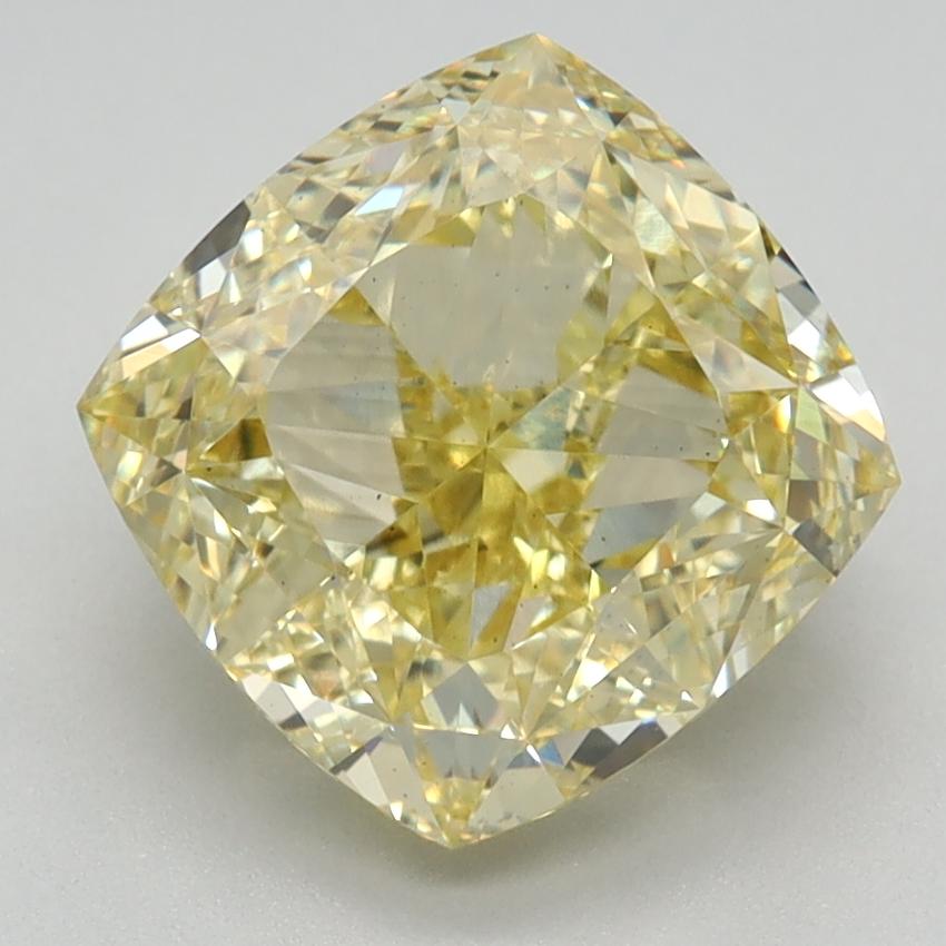 3.18 Ct. Fancy Vivid Yellow Cushion Lab Grown Diamond