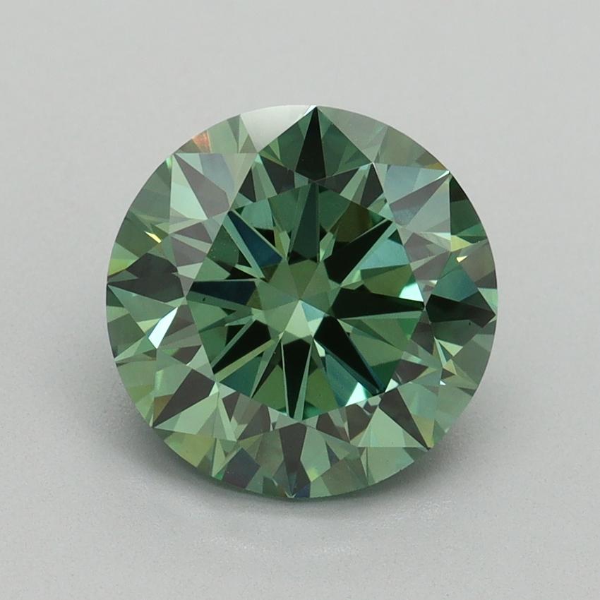 2.99 Ct. Fancy Vivid Green Round Lab Grown Diamond