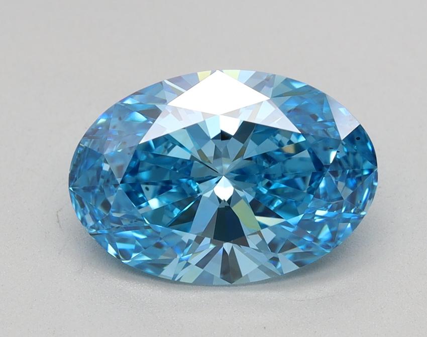 1.81 Ct. Fancy Vivid Blue Oval Lab Grown Diamond