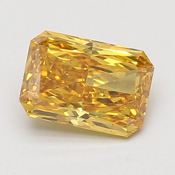 1.31 Ct. Fancy Vivid Brownish Yellow Radiant Lab Grown Diamond