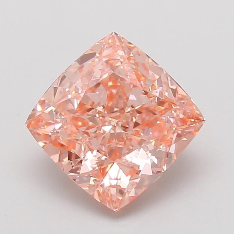 3.12 Ct. Fancy Vivid Pink Cushion Lab Grown Diamond