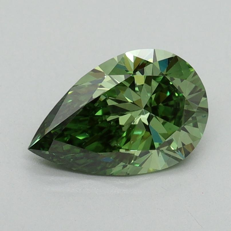 1.00 Ct. Fancy Vivid Green Pear Lab Grown Diamond