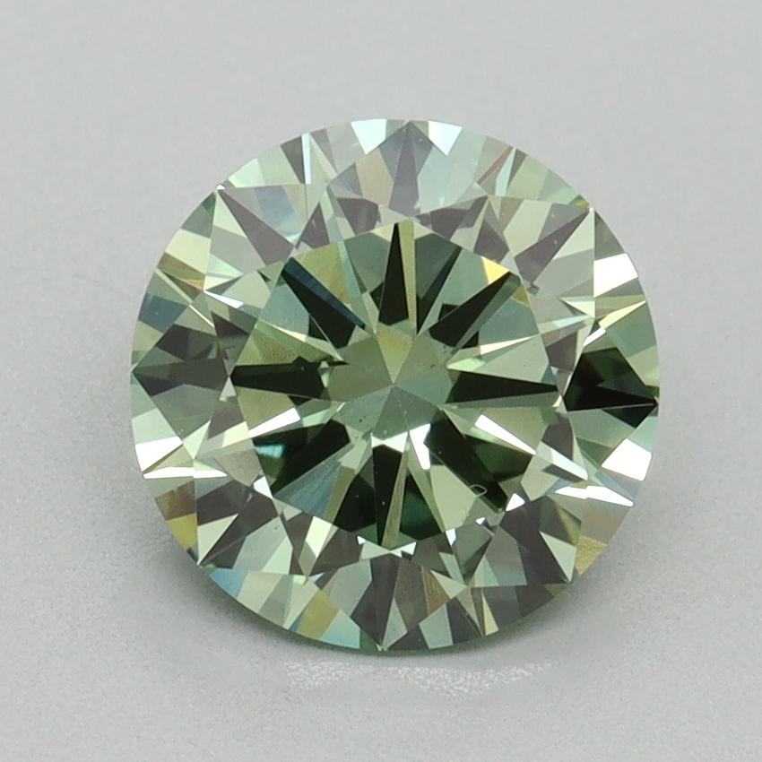 1.90 Ct. Fancy Vivid Green Round Lab Grown Diamond
