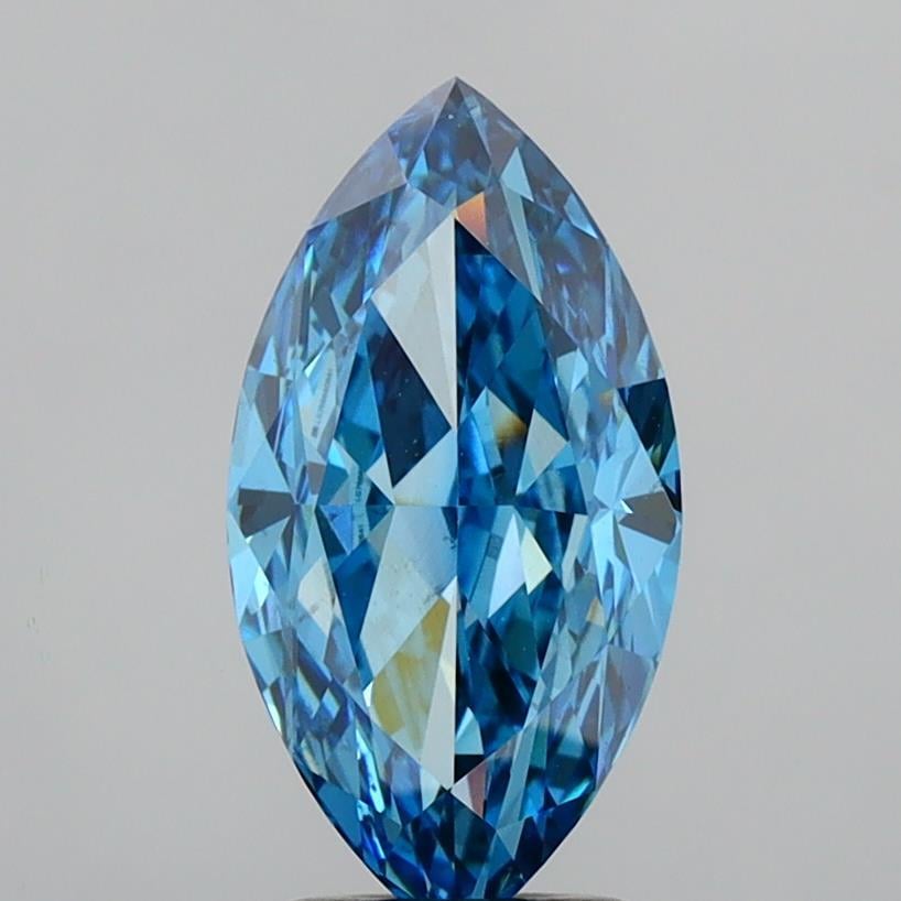 3.05 Ct. Fancy Vivid  Blue Marquise Lab Grown Diamond
